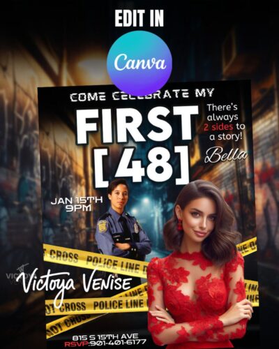 first 48 Canva template